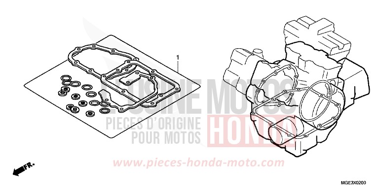 GASKET KIT B for VFR1200F Dual Clutch SEAL SILVER METALLIC (NHA14) from 2013